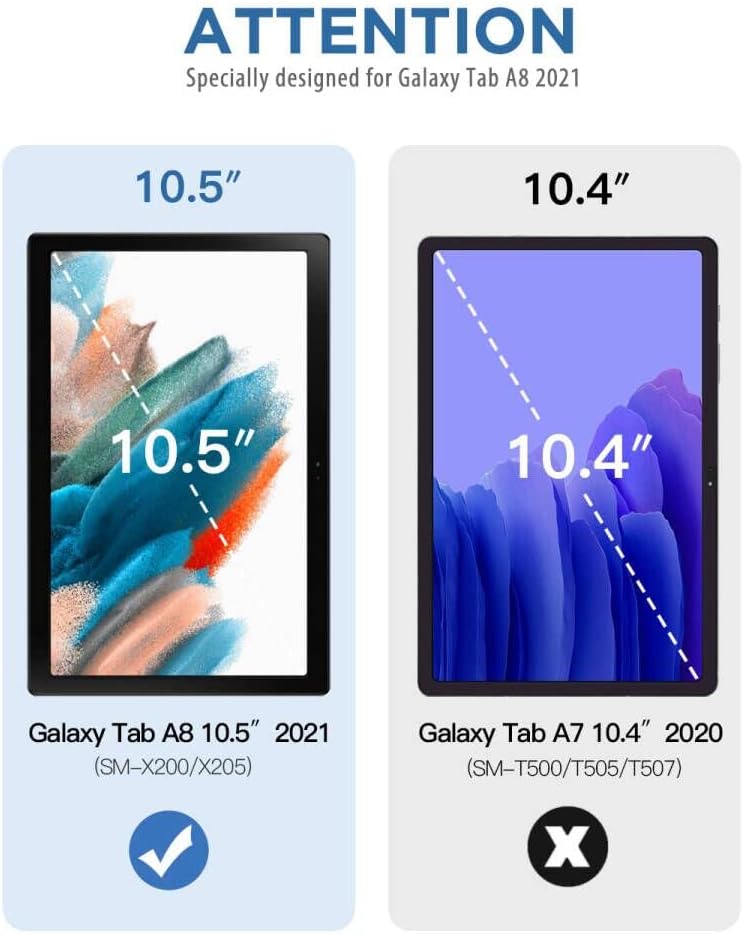 Тимово За Samsung Galaxy Tab A8 10.5 Случај, Galaxy Tab A8 Случај SM-X200/SM-X205, Тенок Мек TPU Проѕирна Матирана Заштитна Обвивка На