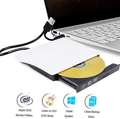 Долина На Сонцето 2-ВО-1 USB-C Надворешен Двд Цд-Ром Плеер Оптички Диск, За Windows 10 7 8 Виста Про Дома Mac OS лаптоп &засилувач;
