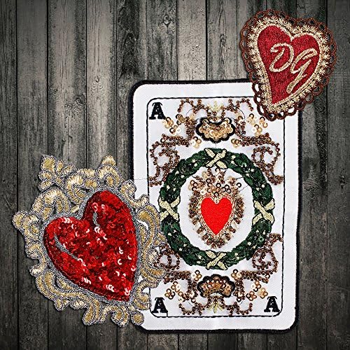 Везење значка за смртна картичка покер покер А од лопати срцев печ за печ за срце