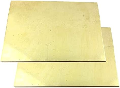 Yiwango бакарен лист фолија H62 месинг плоча индустрија DIY експериментална дебелина 0,1мм, ширина 300мм/11,8, долг 300мм/11. 8inch 2pcs месинг плоча бакарни чаршафи