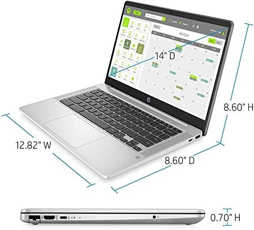 HP 2020 Chromebook 14-Инчен FHD Лаптоп, Интел Celeron N4000, 4GB RAM МЕМОРИЈА, 64GB EMMC, WiFi, Веб Камера, Bluetooth, USB-C, B&засилувач;O Аудио,