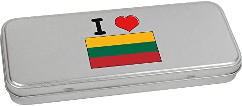 Азеда Ја Сакам Литванија Метални Шарки Канцелариски Калај / Кутија За Складирање