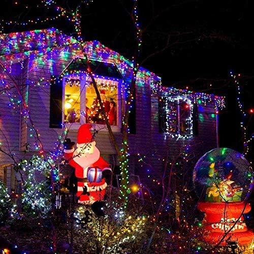 Toodour Божиќни светла на мраз на отворено, 360 LED 29,5ft 8 режими Fairy Icicle String Lights со 60 капки, LED Божиќни светла за славење, забава,