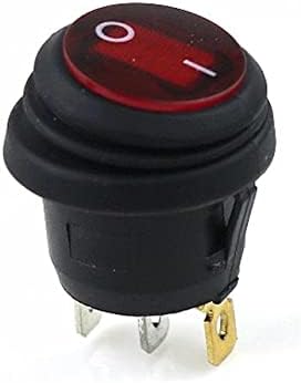 Lyvi 1PCS KCD1 тркалезен водоотпорен водоотпорен вклучен 3pin ламба тркалезен прекинувач 10 A 250VAC 125V FLAR LAMP LAMT LED