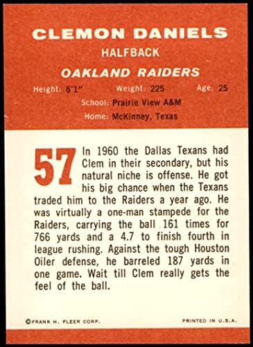 1963 Флеер # 57 Клим Даниелс Оукленд Рајдерс Н.М.