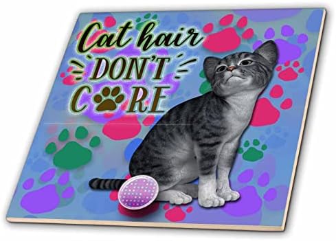 3дроза Смешна Шега за коса Од Мачки ќе го осветли секој дом или подарок за љубителите на миленичиња-Плочки