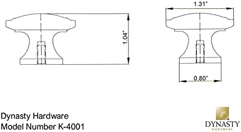 Династија хардвер К-4001-26 Лента И Рид Кабинетот Хардвер Копче, Полиран Хром