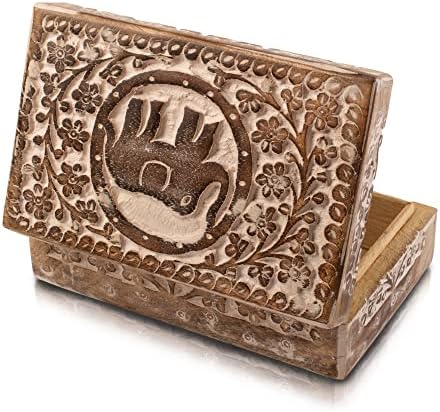 Одличен роденденски подароци идеи рачно изработени декоративни дрвени накит кутии за накит организатор на кутија за кутии богатство на