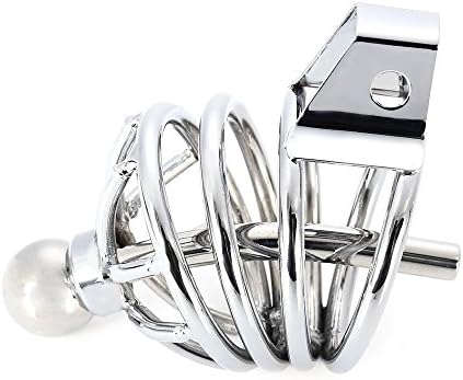 Nueod Male Chast-Ity 45мм прстен заклучен кафез Не'рѓосувачки челик петел играчка за мажи