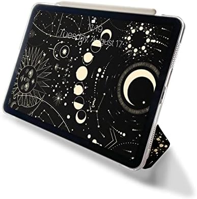 Вселенска Небесна Месечина Шема На Сонце Случај Компатибилен Со Сите Генерации iPad Air Pro Mini 5 6 11 инчи 12.9 10.9 10.2 9.7 7.9 Пластична Ткаенина Покритие Тенок Паметен Штанд SN441