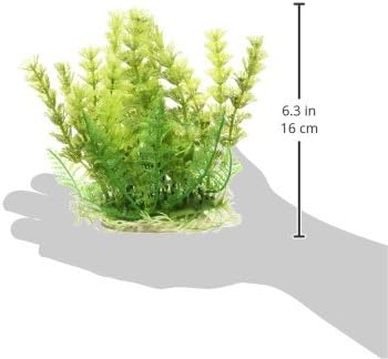 Пластичен резервоар за риба Uxchell Подводен трева/растителен украс, 6,3-инчен, зелена