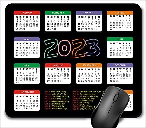 Календар јаксазеплуј - 2023 Со Подлога За Празнично Глувче, Подлога За Глувци Со Правоаголник За Игри За Компјутерски Лаптоп Гумена Подлога За