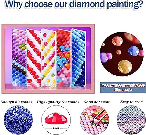 Комплети за сликање со дијаманти за возрасни - Цвеќиња 5Д Дијамантски уметнички комплети Комплетни дупки со дијамантски точки Слики