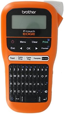 Brother Pt-E105 P-Touch Edge рачен индустриски монохроматски производител на етикета со интерактивно мени и автоматско ламиниране