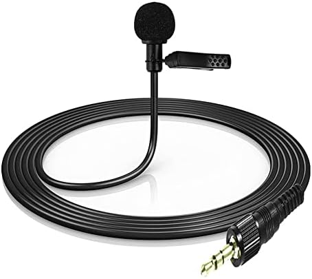 Kicada 3,9 стапки лавалиер микрофон омнидирекција на лапел микрофон компатибилен со Sony UWP V1 D11 D21, 3,5 mm кондензатор за