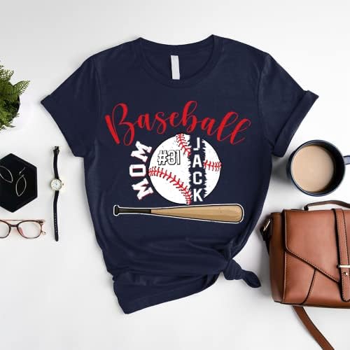 Персонализирана кошула за бејзбол мајка, кошули за бејзбол мајки за жени, подароци за безбол мајка, подароци за мајки за бејзбол тим