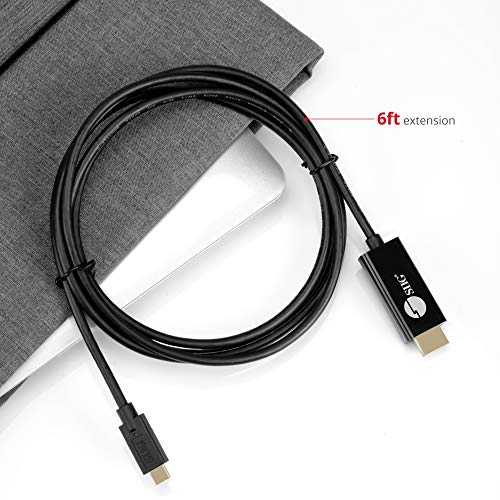 Siig 6.6ft USB-C до HDMI активен кабел, HDMI 2.0 4K60 HDR, преносен за лаптопите за Windows & Mac или паметен телефон и таблет, USB-C