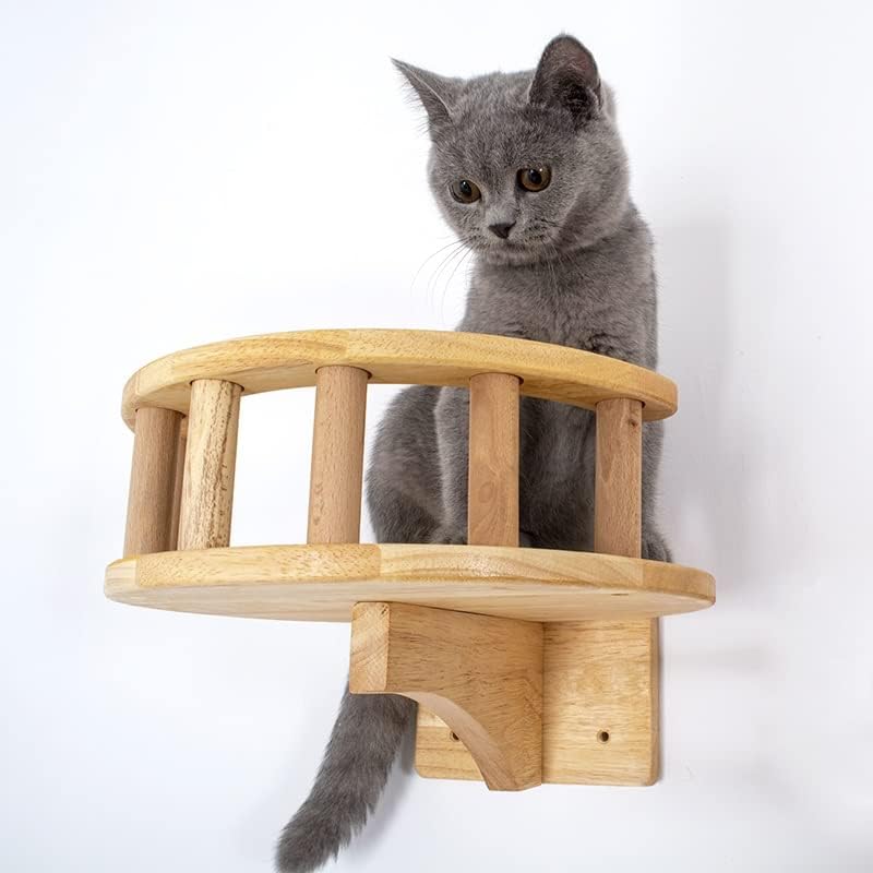 Мебел За миленичиња Дрвена Рамка За Качување Чекори На Ѕид Од Мачка Дрво Кула Ѕид Виси Маче Играчка Куќа Стратч Пост Со Заштитна Ограда