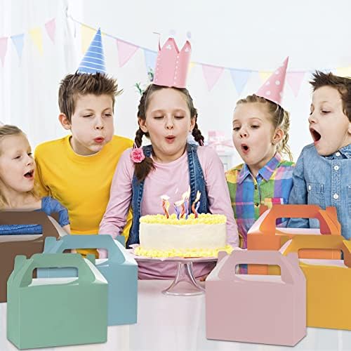 Кукија Макарон Партија Третираат Кутии, 24 парчиња Бонбони Добрите Подарок Кеси За Макарон Тема Роденденска Забава Бебе Туш Свадба