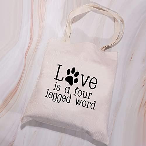 Vamsii Loveубовта е четири нозе со зборови торба торба lубител на животни подароци кучиња totубовник торба торба за спасување животни подароци