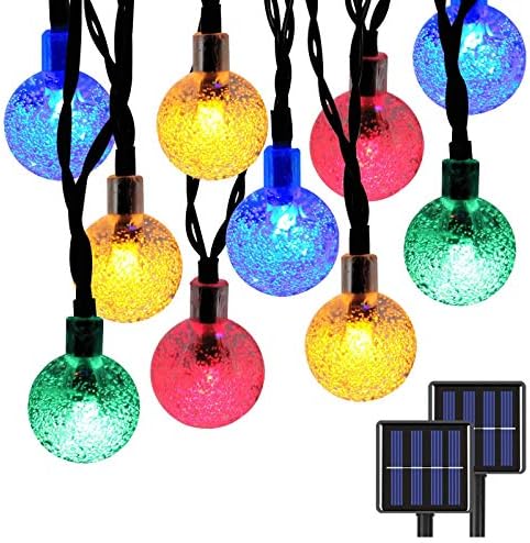 Wang Kai Kai Shop Solar String Lights Водоотпорни прилагодливи 8 режими бакарна жица Декоративни светла LED жица светла Ноќта