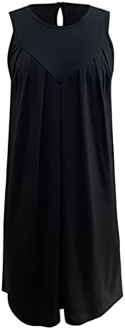 Фустан за летен халтер во миашуи за жени летни модни обични фустани за вратот Облеки лабав џемпер за ракави без ракави