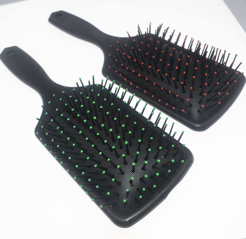 Vizgiz 2 Пакувајте чешел за коса чешел за маса маса масажа за масажа со најлонска влакна DIY рамна двојна четка за коса за жени мажи Скалп директно