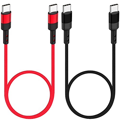 Sumpk USB C до USB C кабел 1.5ft 3 пакувања, десен агол 60W PD тип Ц Брзо полнење кабел за полнење компатибилен со Samsung Galaxy S22/S21/S20