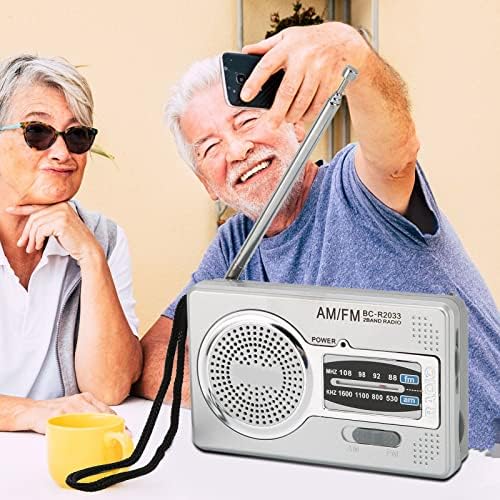 Преносен AM FM радио, DSP чип преносен џеб мини радио со звучникот слушалки Jackек џеб радио со долг дострел прием за итен случај на отворено