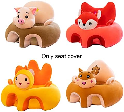 Chengzui бебе седење стол покритие симпатична софа во форма на животни, доенчиња за учење на седиштето Плишана обвивка бебе за седење стол покритие