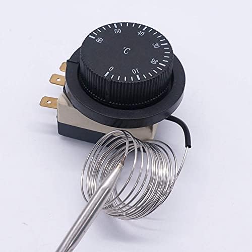 CNHKAU 1NC 1NO 250V/380V 16A 0-60 ℃ Контрола на температурата прекинувач на прекинувачот на температурата на термостат Контролирано Сензор за контролирана температура 0-60C