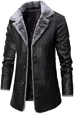 Машка машка кожна јакна со машка јакна со отстранлив аспиратор јакна од моторцикл, обичен топол зимски палто