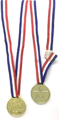Аонефун Златни Медали За Деца Ѓердани Играчки Медали Фудбалски Медали Доделување Медали 1 Место Медали Панделки За Медали Ленти