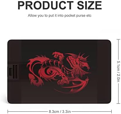 Црвен Змеј На Темна Кредитна Картичка USB Флеш Дискови Персонализирана Меморија Стап Клуч Корпоративни Подароци И Промотивни Подароци 32G