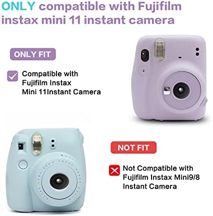 Мозио заштитен случај компатибилен со Fujifilm Instax Mini 11 Instant Camera, Sparkly Glitter Hard Shell Camera Camera Cover со