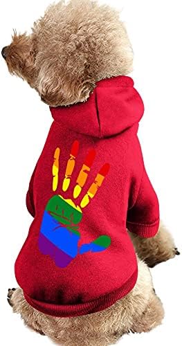 Смешна станица ЛГБТ рачна отпечаток гордост печатено домашно милениче кучиња, скокање мачка џемпер, пулвер, домашно милениче кученце облека симпатична