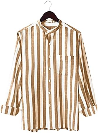 Летни кошули на плажа за мажи машка модна обична шарена тока јака џеб со долги ракави кошули врвни фустани кошули