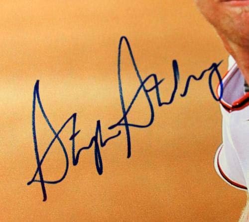 Стивен Стразбург потпиша автограмирано огромно платно 44x36 Национали PSA/DNA S20666 - Autographed MLB Art