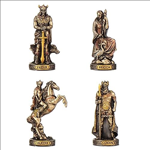Веронез дизајн норвешки богови фигурини со рачно насликана бронзена статуа
