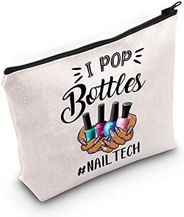 Техничар за козметичка торба Левло, маникуристичка технологија за нокти Подарок Јас поп шишиња Техника за нокти со шминка со патент торбичка