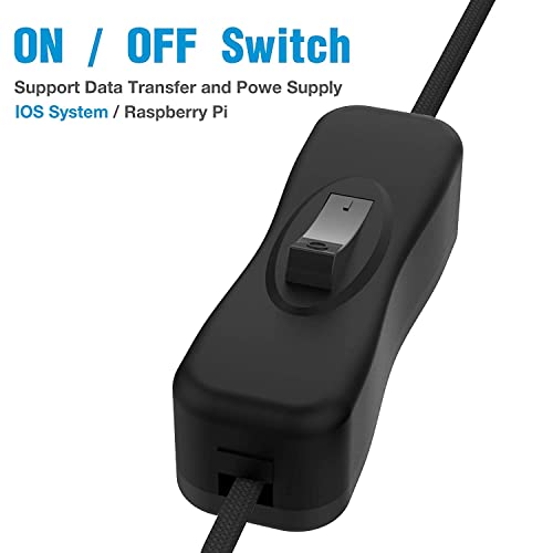 Кабел за продолжување на USB Switch AndTobo, надграден USB-продолжен кабел со вклучен/исклучен прекинувач за прекинувач за LED ленти, систем на iOS, итн .-