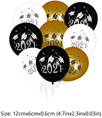 Абоофан 12 парчиња 12 инчи дипломирани балони со балони со балони со балони со латекс