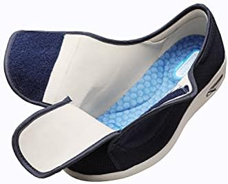 Чевли со широка ширина на женски STRYWOIK - Одење прилагодливи широки удобности чевли за дијабетес за дијабетичар едем плантарна фасцитис