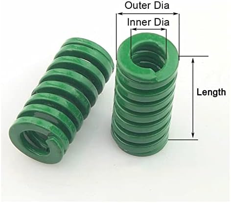 Ахегас Спрингс 1 парче зелена тешка калап пролет со надворешен дијаметар од 40 мм, спирално печат на компресија пролет со внатрешен дијаметар