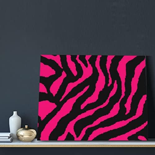 Зебра тигар леопард розов wallиден платно платно сликарство со броеви галерија за уметности на акрилно масло за сликање, модерна домашна