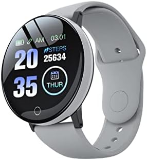 Паметен Часовник за iOS Android, Модни Паметни Спортски Часовници Тенок Дизајн Водоотпорни Паметни Часовници За Мажи И Жени Сива