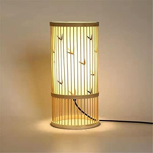 WODMB Кинески стил Табела за ламба рачно изработена дрвена светлина ноќ за дневна соба спална соба домашна студија Зен