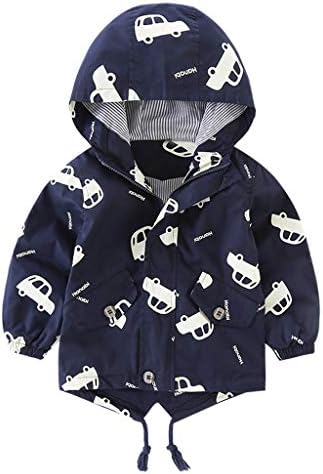 4T палто за надворешна облека за деца деца цртан филм момче палто со качулка девојче бебе јакна топли момчиња палто и јакна палто