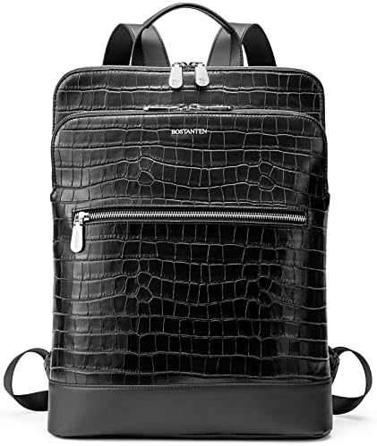 Бостатен лаптоп ранец чанта за жени оригинални кожни патувања ранец колеџ обичен торба мулти-џеб