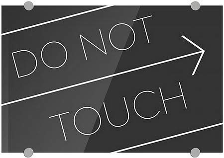 CGSignLab | „Не допирај -басичен црн“ премиум акрилен знак | 18 x12